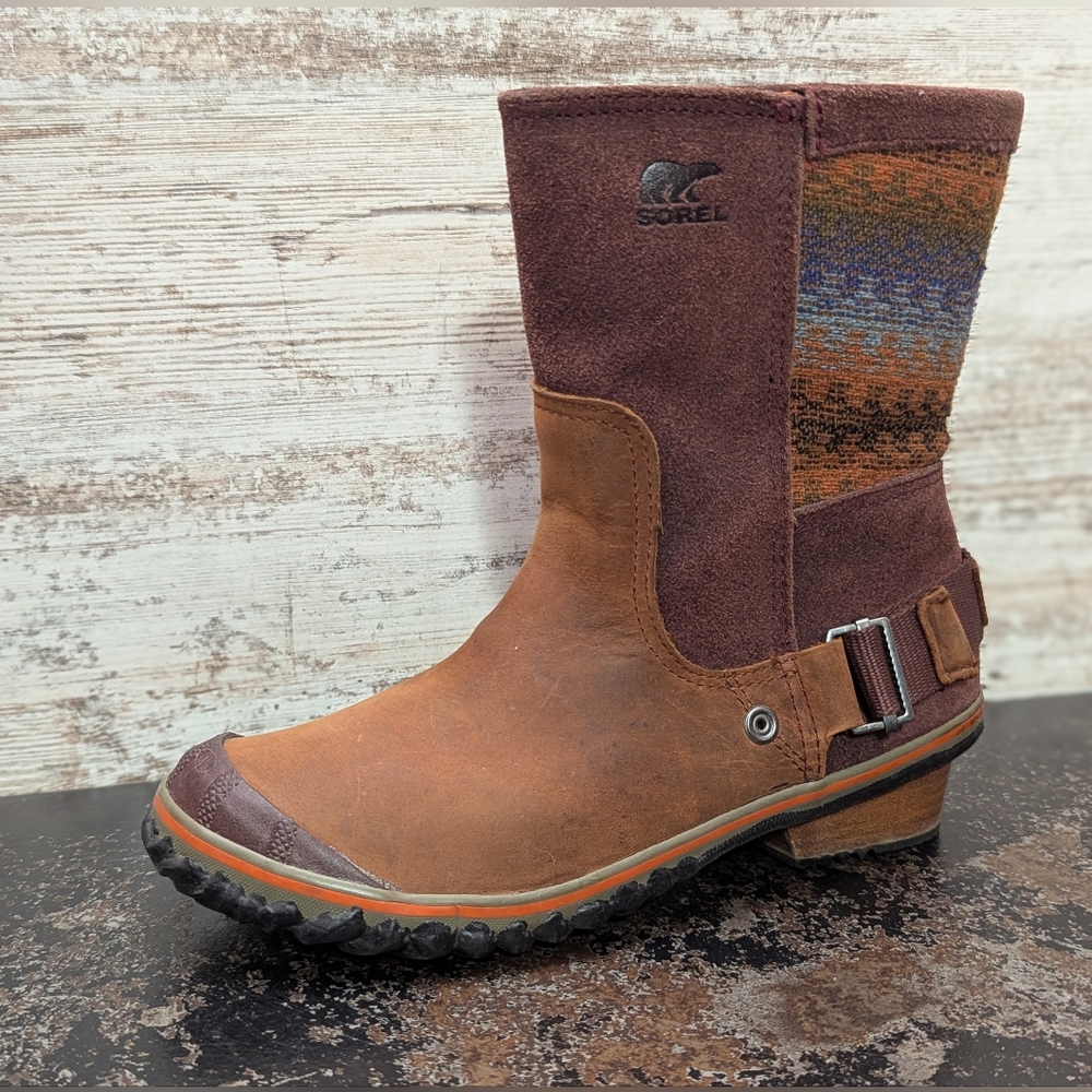 Womens Sorel Slimshortie Winter Boots Sz 6.5 Used NL2105 259